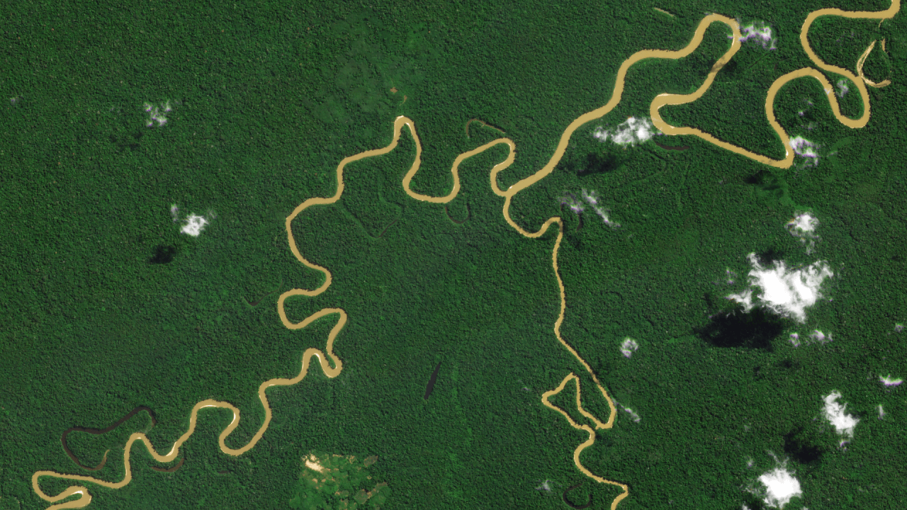 A river at the edge of the Vale do Javari Indigenous Territory, Amazonas Brazil. © 2025 Planet Labs PBC